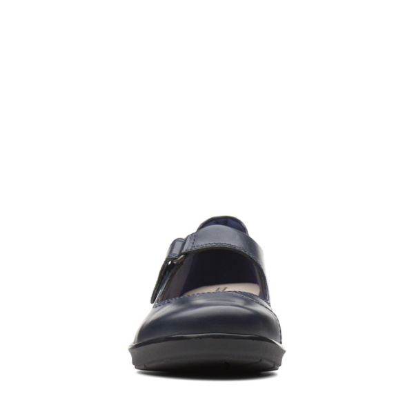 Clarks Womens Hope Henley Flat Shoes Navy | CA-9308761
